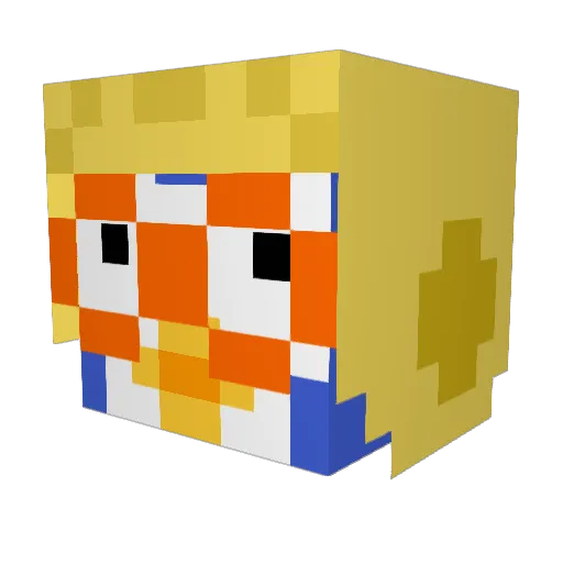 ata64 Minecraft avatar head, 3D render