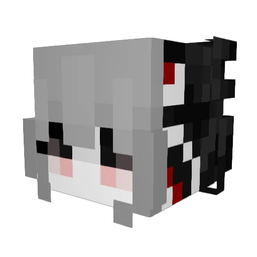 atakaumbae Minecraft avatar head, 3D render