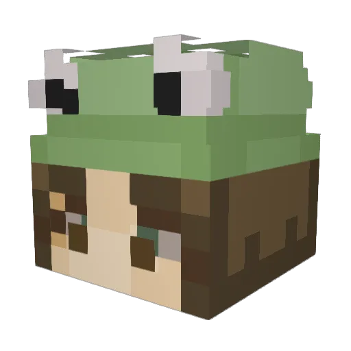 atakee Minecraft avatar head, 3D render