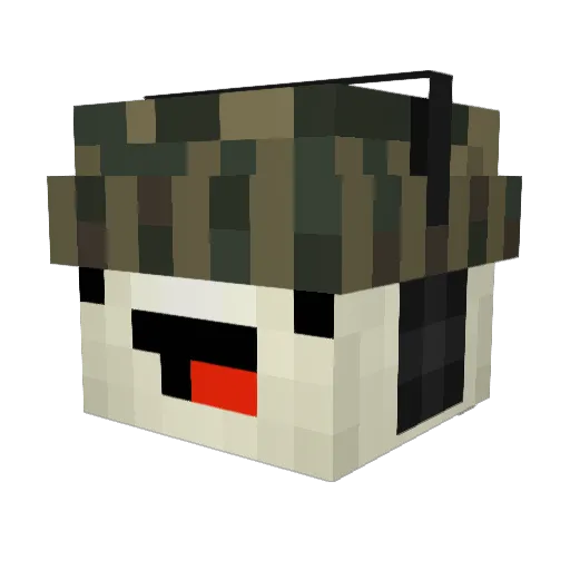 atalie Minecraft avatar head, 3D render