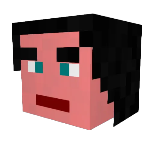atanvard Minecraft avatar head, 3D render