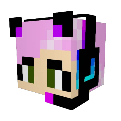 atariFAN7 Minecraft avatar head, 3D render