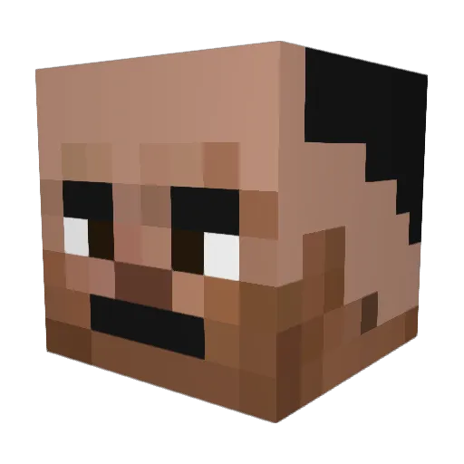 atash1 Minecraft avatar head, 3D render