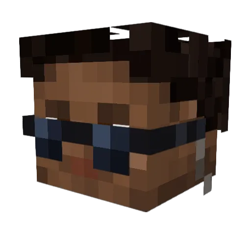 atayawa Minecraft avatar head, 3D render