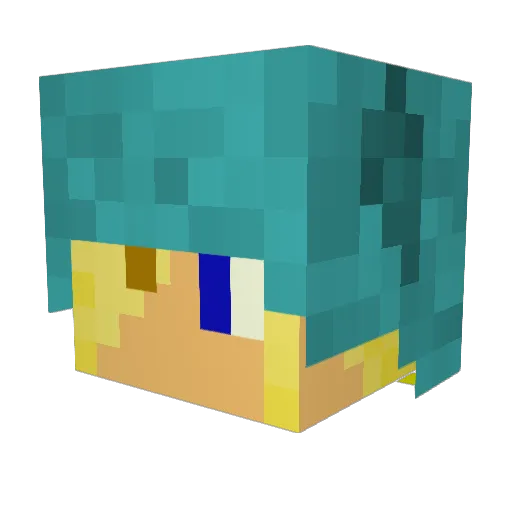 atcems Minecraft avatar head, 3D render