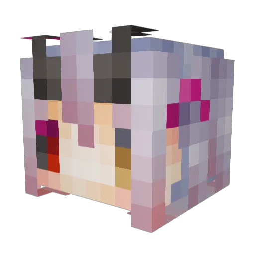 atchTow Minecraft avatar head, 3D render