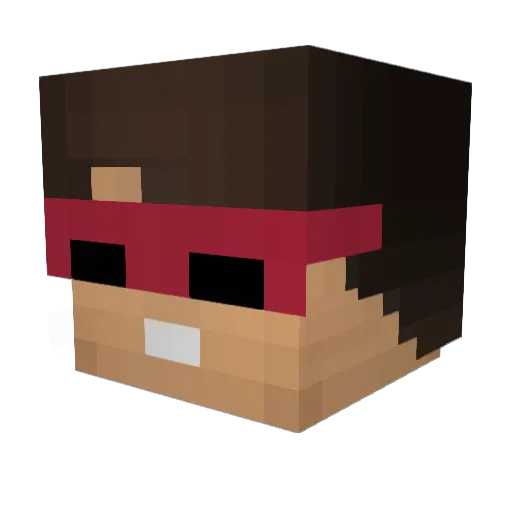 atcurtis Minecraft avatar head, 3D render