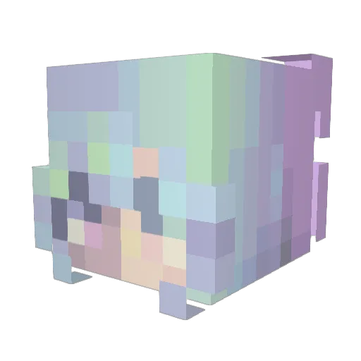 atelieraria Minecraft avatar head, 3D render