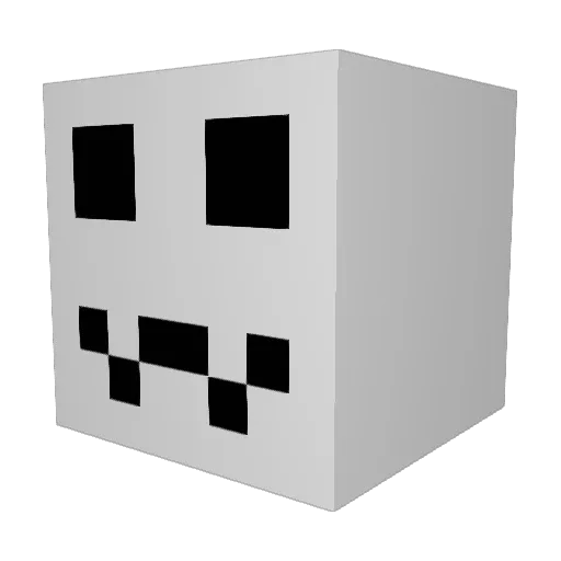 atelierssg Minecraft avatar head, 3D render