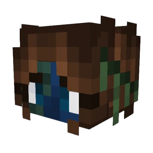 ateloiv_ Minecraft avatar head, 3D render