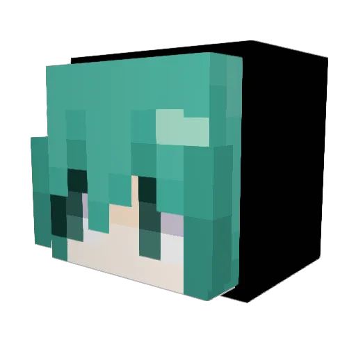ateni Minecraft avatar head, 3D render