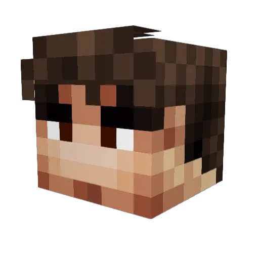 ateoto Minecraft avatar head, 3D render