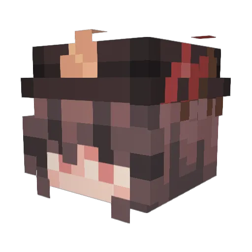 atexi Minecraft avatar head, 3D render