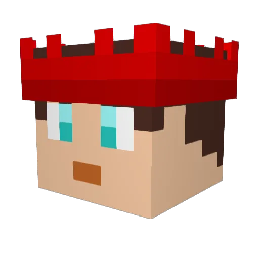 atf57 Minecraft avatar head, 3D render