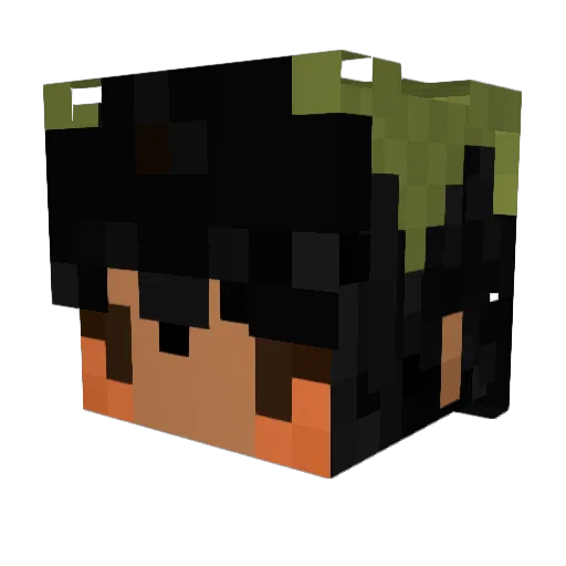 atheene Minecraft avatar head, 3D render