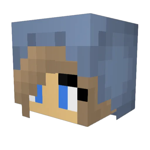 athena10800 Minecraft avatar head, 3D render