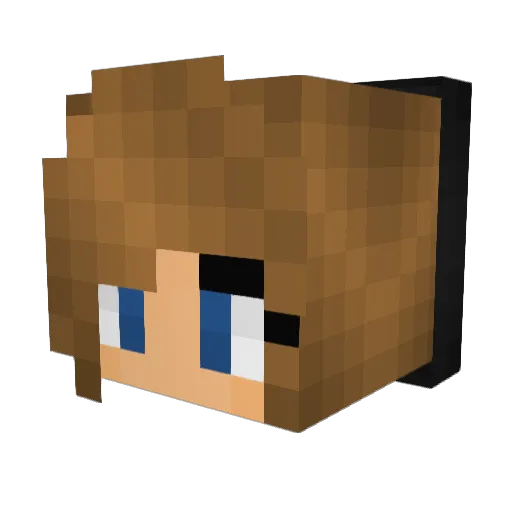 athena1214 Minecraft avatar head, 3D render