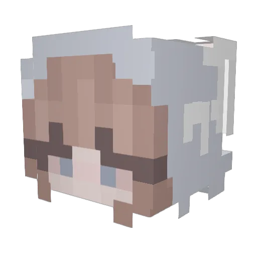 athenabreak Minecraft avatar head, 3D render