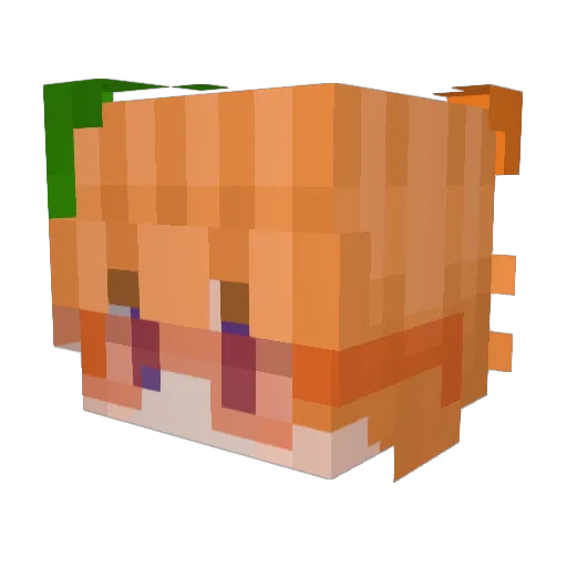atheoks Minecraft avatar head, 3D render