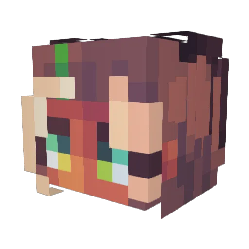 atherce Minecraft avatar head, 3D render