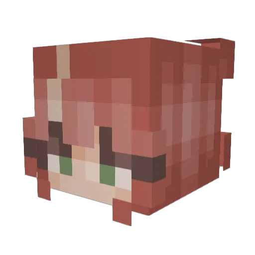 athervo Minecraft avatar head, 3D render