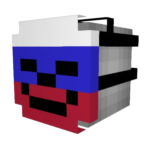 athletisch Minecraft avatar head, 3D render