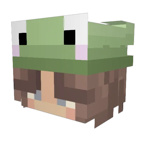 athnia Minecraft avatar head, 3D render