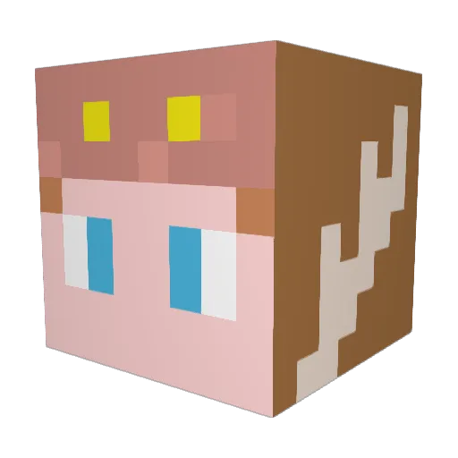 athollg Minecraft avatar head, 3D render
