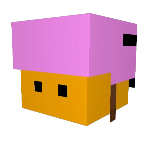 athvfx Minecraft avatar head, 3D render