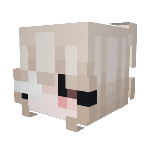 atice Minecraft avatar head, 3D render