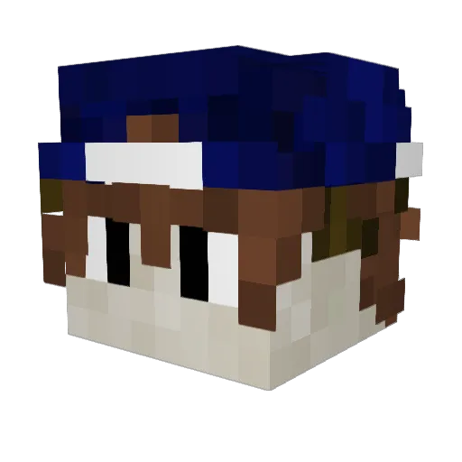 atidnz Minecraft avatar head, 3D render