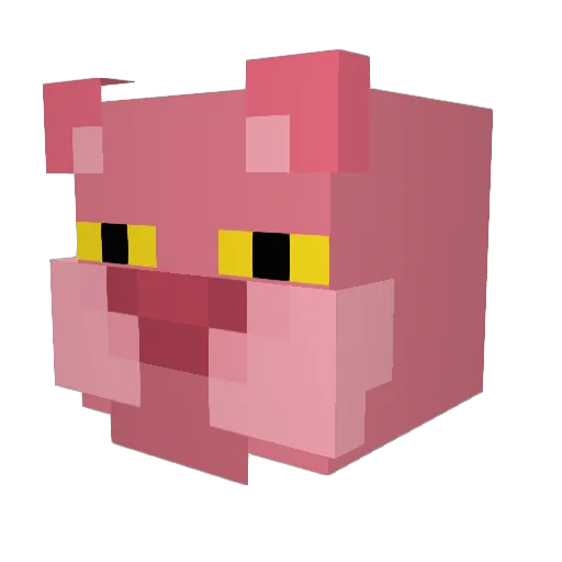 atiiks Minecraft avatar head, 3D render