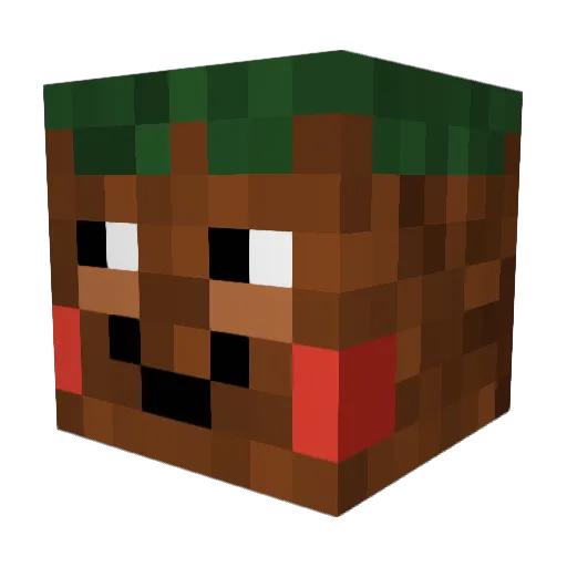 atinam Minecraft avatar head, 3D render