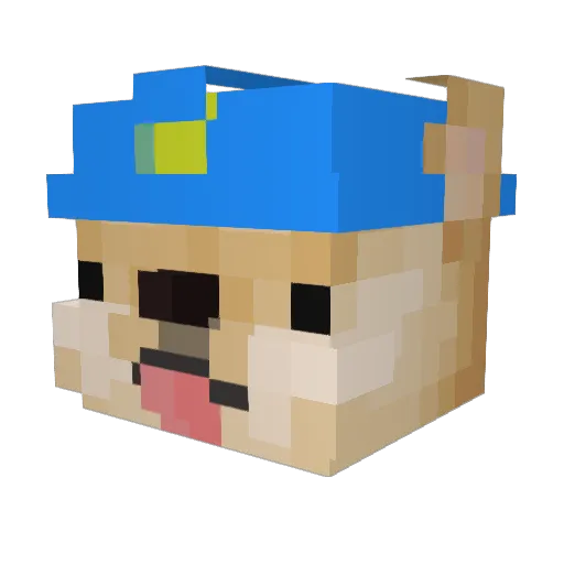 atk1st Minecraft avatar head, 3D render