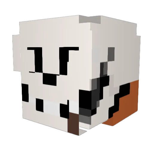 atkathewolf Minecraft avatar head, 3D render