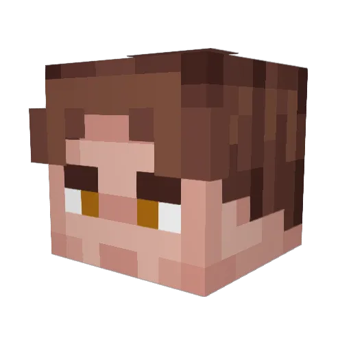 atkbrc Minecraft avatar head, 3D render