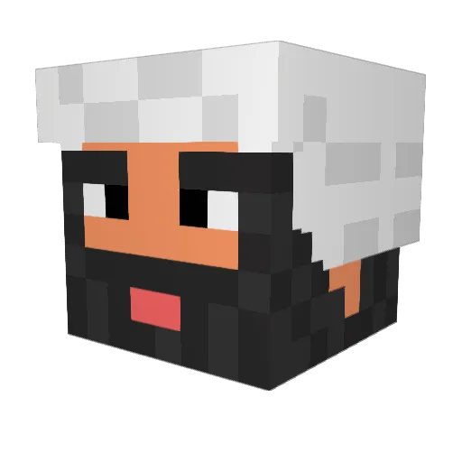 atlashx Minecraft avatar head, 3D render