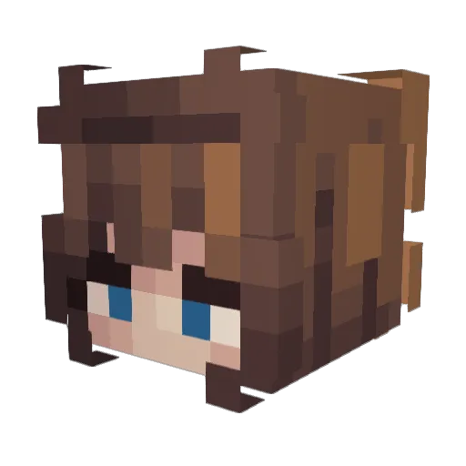 atlian Minecraft avatar head, 3D render