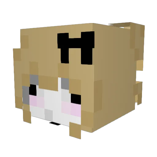 atmico Minecraft avatar head, 3D render
