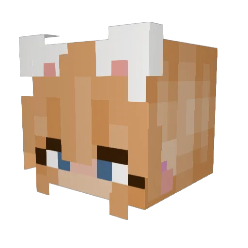 atmospherc Minecraft avatar head, 3D render