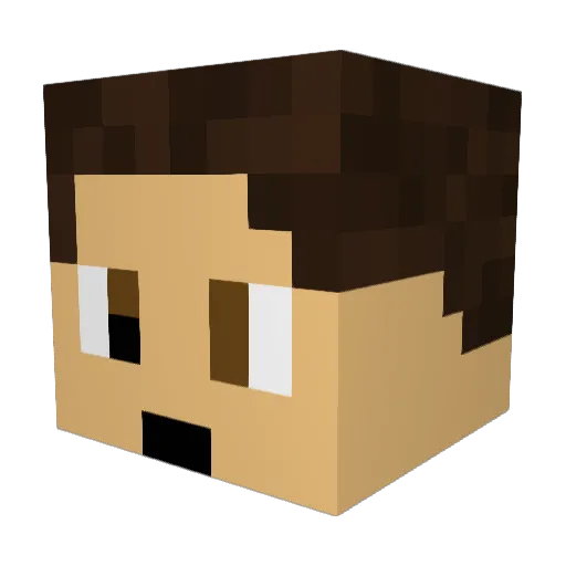 atmozap Minecraft avatar head, 3D render