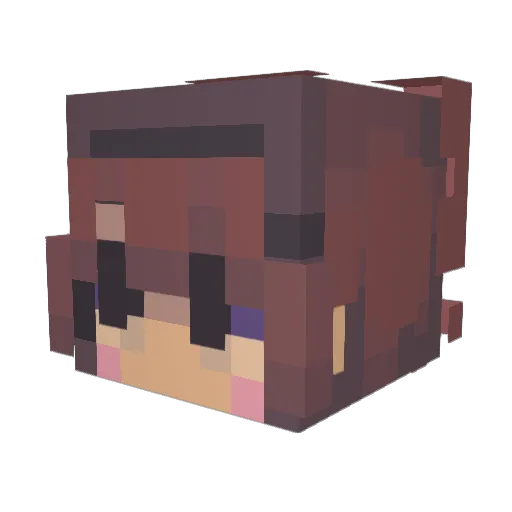 atnsarah Minecraft avatar head, 3D render