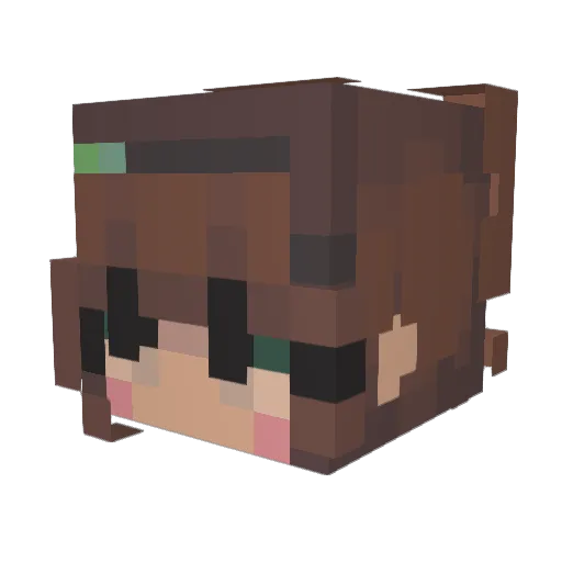 atnsarah Minecraft avatar head, 3D render