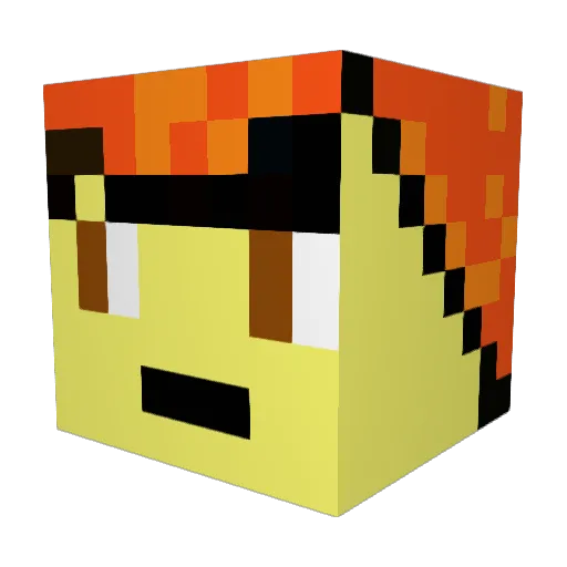 atoMic_is_here Minecraft avatar head, 3D render
