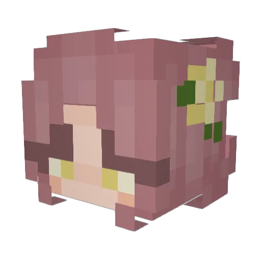 atokuu Minecraft avatar head, 3D render
