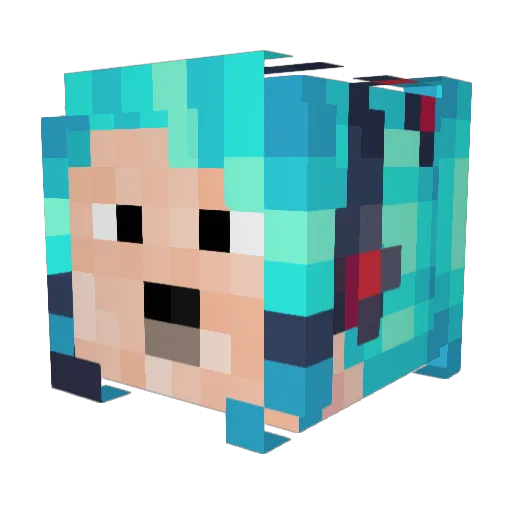 atom10 Minecraft avatar head, 3D render