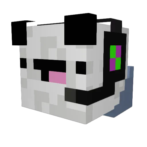 atombot01 Minecraft avatar head, 3D render