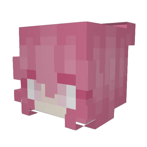 atomic0s Minecraft avatar head, 3D render