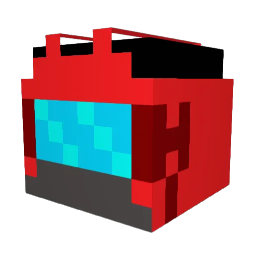 atomic28 Minecraft avatar head, 3D render