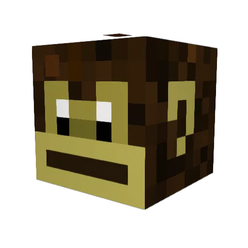 atomic_guyy Minecraft avatar head, 3D render